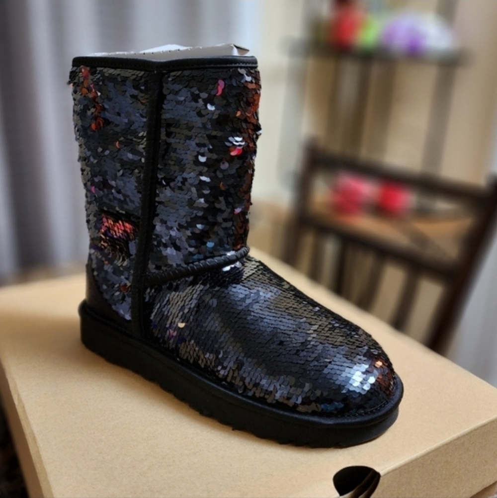 UGG Sequin Black Boots
